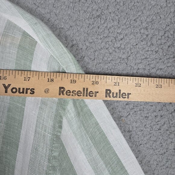 Taylor Vintage Shirt Mens Size 2XL Olive Striped Puretec Cool 100% Linen Beach - Picture 7 of 10